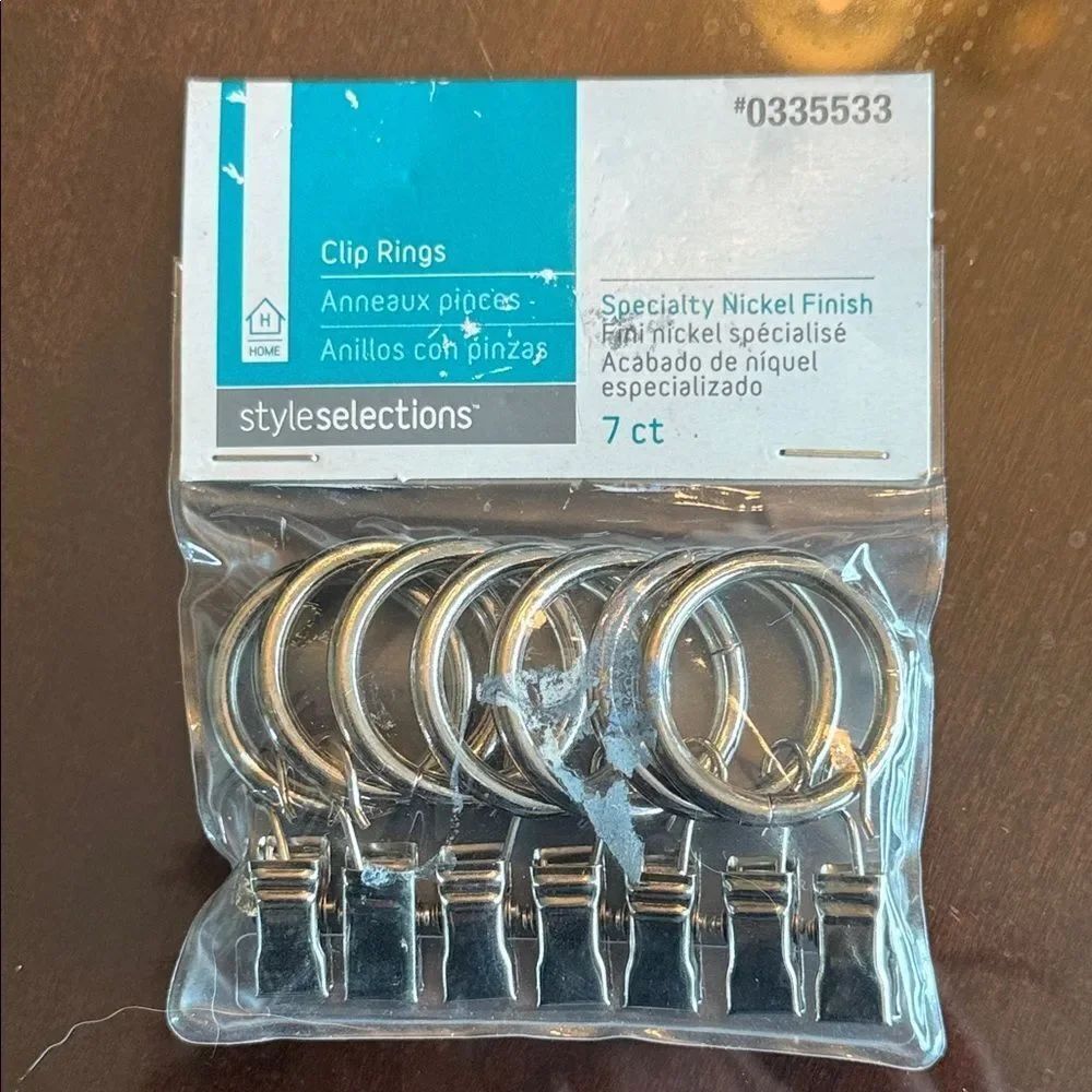 Style Selections Silver Clip Rings 7 Count Set!